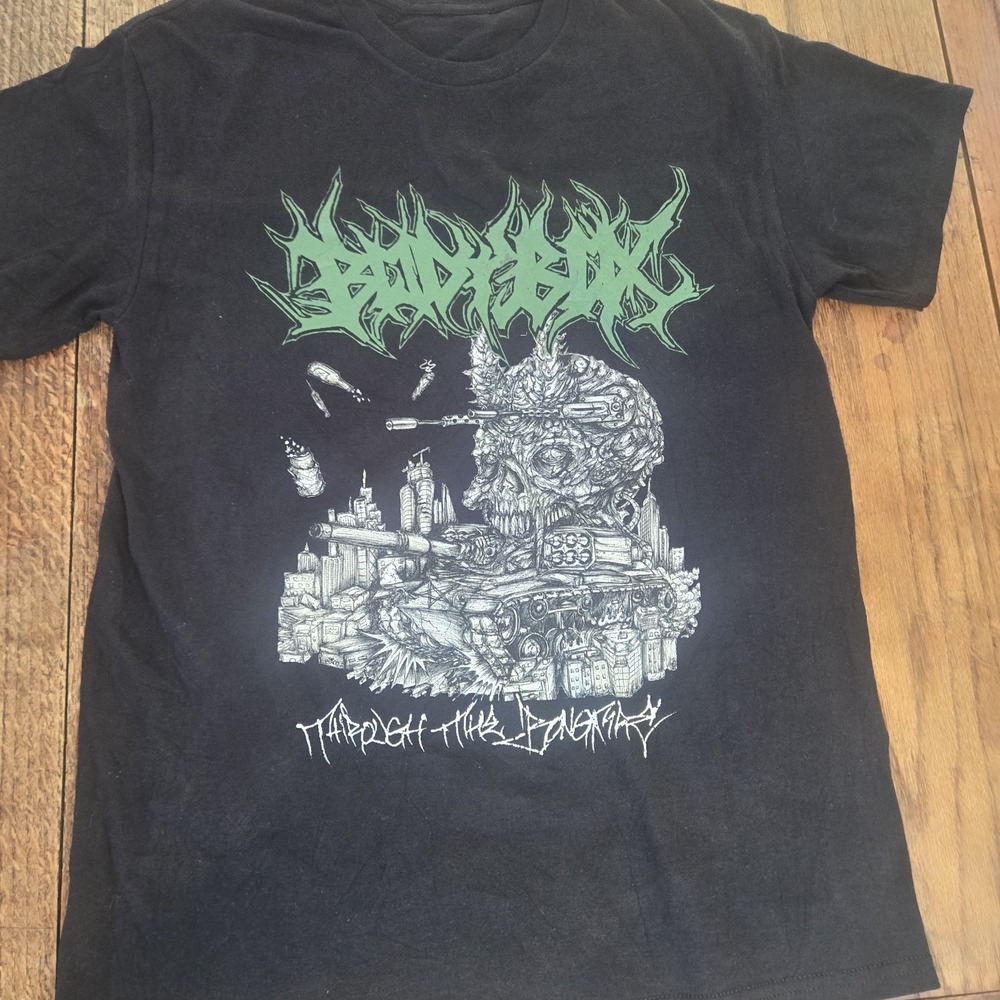 Authentic Bodybox Band T-shirt Sz Med Death Metal Through The Bongwater Mens Blk